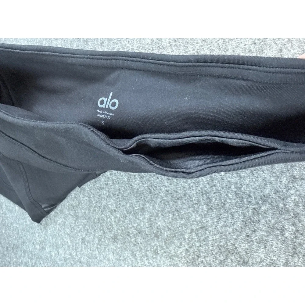 Alo Yoga‎ Moto Legging Womens S High Waist Pintuck Faux Leather Activewear 3158